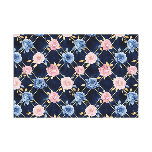 NAVY & PINK TRELLIS