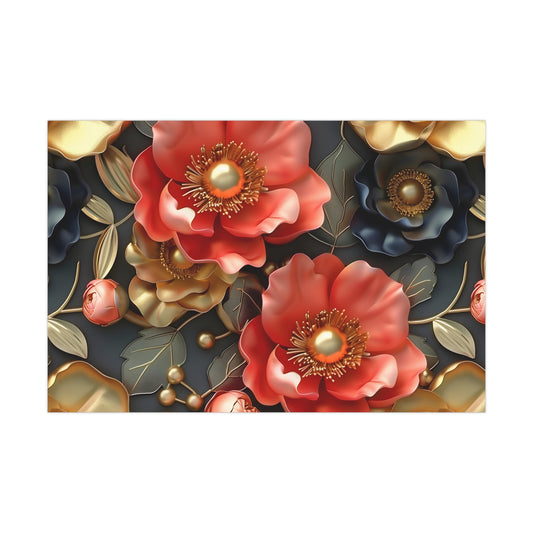 3D FLORAL THREE